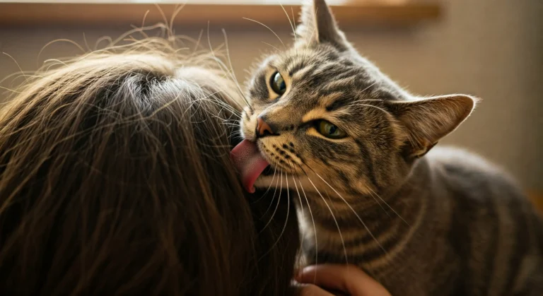 Porque gato lambe cabelo