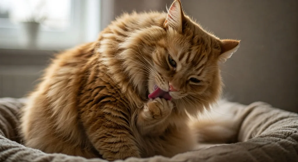 bola de pelos em gatos com pelagem longa