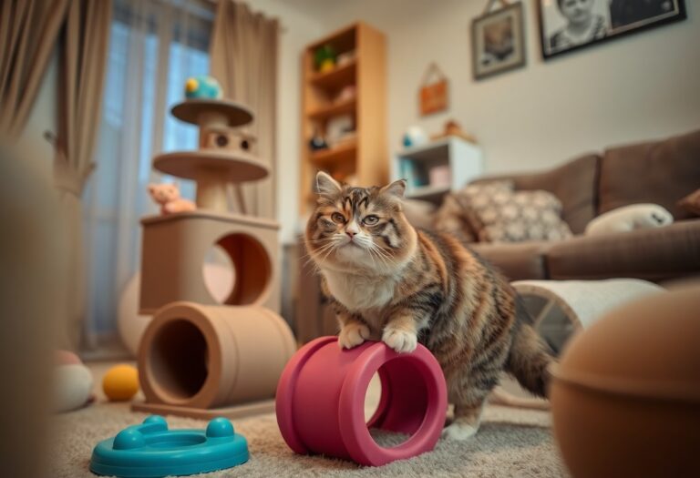 Estratégias para estimular gatos sedentários com excesso de peso em apartamentos sem acesso a áreas externas