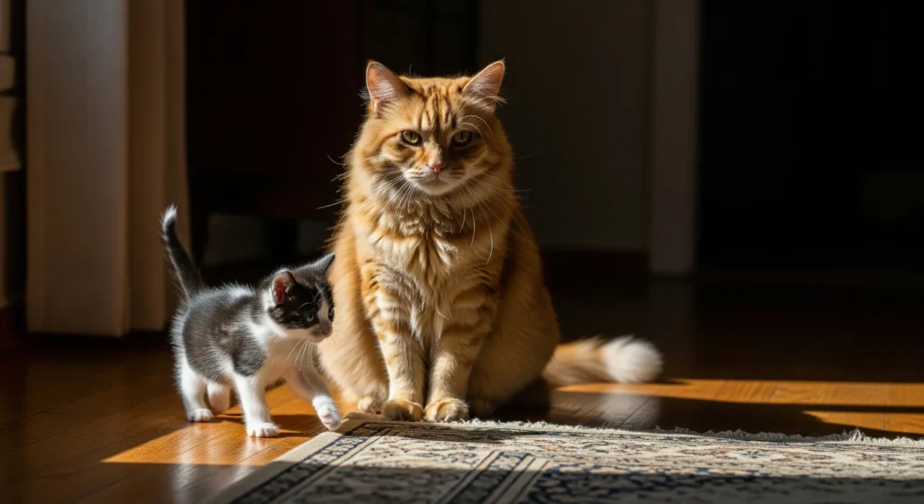 gato velho e gato novo