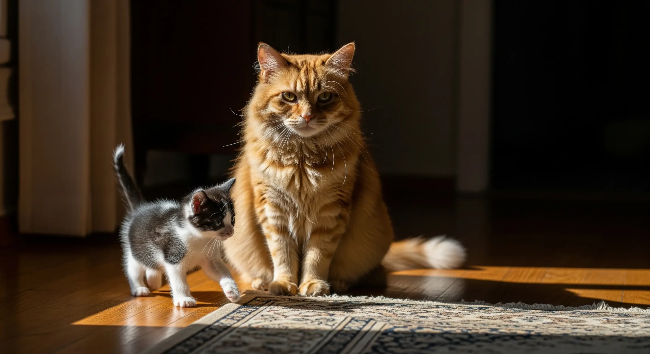 gato velho e gato novo